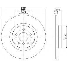 8DD 355 113-171 HELLA PAGID Гальмівний диск