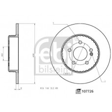 107726 FEBI BILSTEIN Гальмівний диск