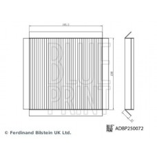 ADBP250072 BLUE PRINT Фільтр повітря у внутрішньому просторі