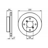 0 986 478 721 BOSCH Гальмівний диск