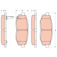 GDB3442 TRW Комплект гальмівних колодок дисковий гальм