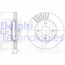 BG4337 DELPHI Гальмівний диск