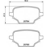 P 59 098 BREMBO Комплект гальмівних колодок дисковий гальм