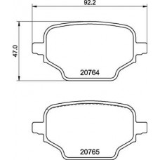 P 59 098 BREMBO Комплект гальмівних колодок дисковий гальм