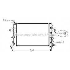 OLA2363 AVA QUALITY COOLING Радіатор охолодження двигуна