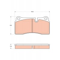 GDB1816 TRW Комплект гальмівних колодок дисковий гальм