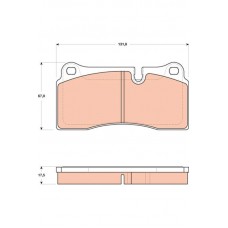 GDB1816 TRW Комплект гальмівних колодок дисковий гальм