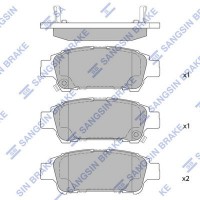 SP1423 Hi-Q Комплект гальмівних колодок дисковий гальм