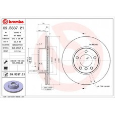 09.B337.21 BREMBO Гальмівний диск