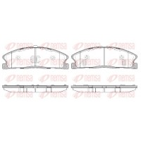 1495.00 REMSA Комплект гальмівних колодок дисковий гальм