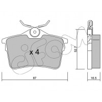 822-816-0 CIFAM Комплект гальмівних колодок дисковий гальм