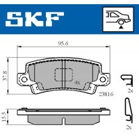 VKBP 90208 A SKF КомплеК т гальмівних колодок, дискове гальмо