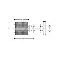 DWA6027 AVA QUALITY COOLING Теплообмінник обігрів салону