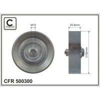 500300 CAFFARO Паразитный / ведущий ролик, Поліклиновий ремінь