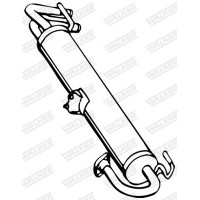 12408 WALKER Глушник вихлопних газів кінцевий