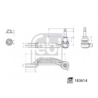 183614 FEBI BILSTEIN Наконечник поперечної кермової тяги