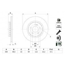 0 986 479 H50 BOSCH Гальмівний диск
