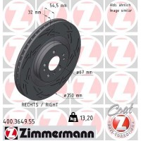 400.3649.55 ZIMMERMANN Гальмівний диск