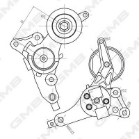 GAT30050 GMB Натяжная планка, Поліклиновий ремінь