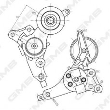 GAT30050 GMB Натяжная планка, Поліклиновий ремінь
