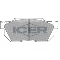 180492 ICER Комплект гальмівних колодок дисковий гальм