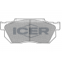 180492 ICER Комплект гальмівних колодок дисковий гальм