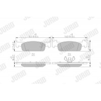 573441J JURID Комплект гальмівних колодок дисковий гальм