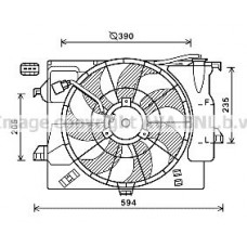 HY7546 AVA QUALITY COOLING Вентилятор охолодження двигуна