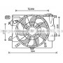 HY7546 AVA QUALITY COOLING Вентилятор охолодження двигуна