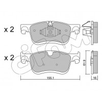 822-1349-0 CIFAM Комплект гальмівних колодок дисковий гальм