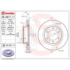 09.D617.11 BREMBO Гальмівний диск