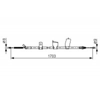1 987 482 338 BOSCH Тросик, cтояночный тормоз