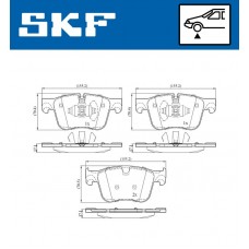 VKBP 80085 SKF Комплект гальмівних колодок дисковий гальм