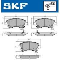 VKBP 80330 A SKF Комплект гальмівних колодок дисковий гальм