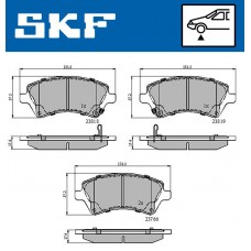 VKBP 80330 A SKF Комплект гальмівних колодок дисковий гальм