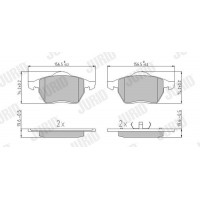 571900J JURID Комплект гальмівних колодок дисковий гальм
