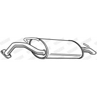 23156 WALKER Глушник вихлопних газів кінцевий