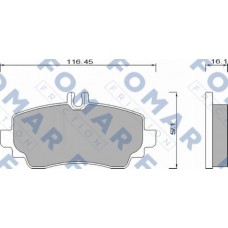 FO 668581 FOMAR Friction Комплект гальмівних колодок дисковий гальм FO 668581 FOMAR Friction Комплект гальмівних колодок дисковий гальм