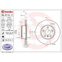 09.D113.11 BREMBO Гальмівний диск