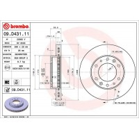 09.D431.11 BREMBO Гальмівний диск