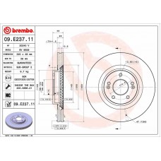 09.E237.11 BREMBO Гальмівний диск