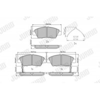 572637J JURID Комплект гальмівних колодок дисковий гальм