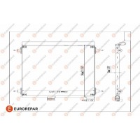 E163277 EUROREPAR Конденсатор кондиціонера