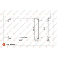 E163277 EUROREPAR Конденсатор кондиціонера