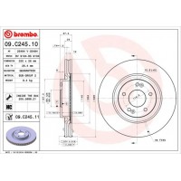 09.C245.11 BREMBO Гальмівний диск