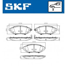 VKBP 80305 A SKF КомплеК т гальмівних колодок, дискове гальмо