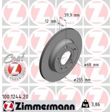 100.1244.20 ZIMMERMANN Гальмівний диск