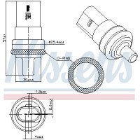 207082 NISSENS Датчик температура охолоджувальної рідини