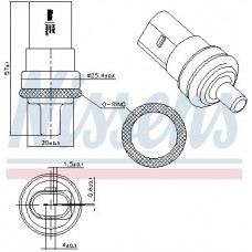 207082 NISSENS Датчик температура охолоджувальної рідини
