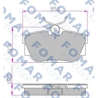 FO 646881 FOMAR Friction Комплект гальмівних колодок дисковий гальм